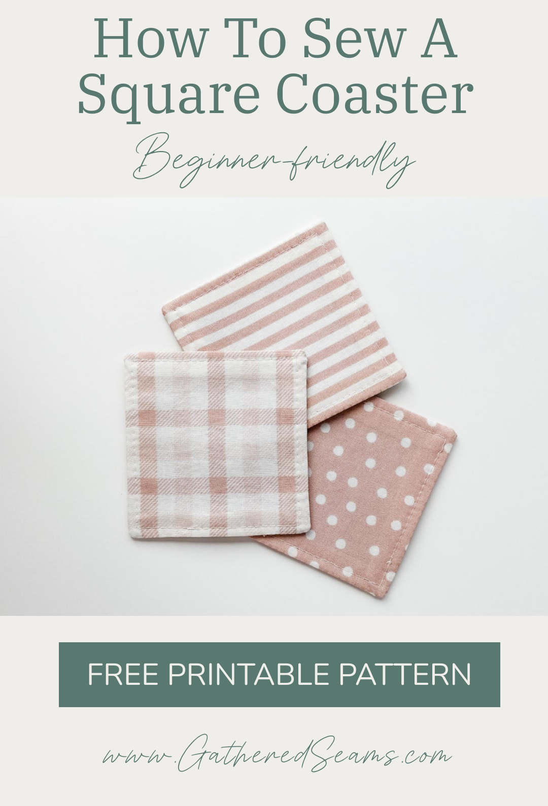 How To Sew a Square Coaster (Beginner)