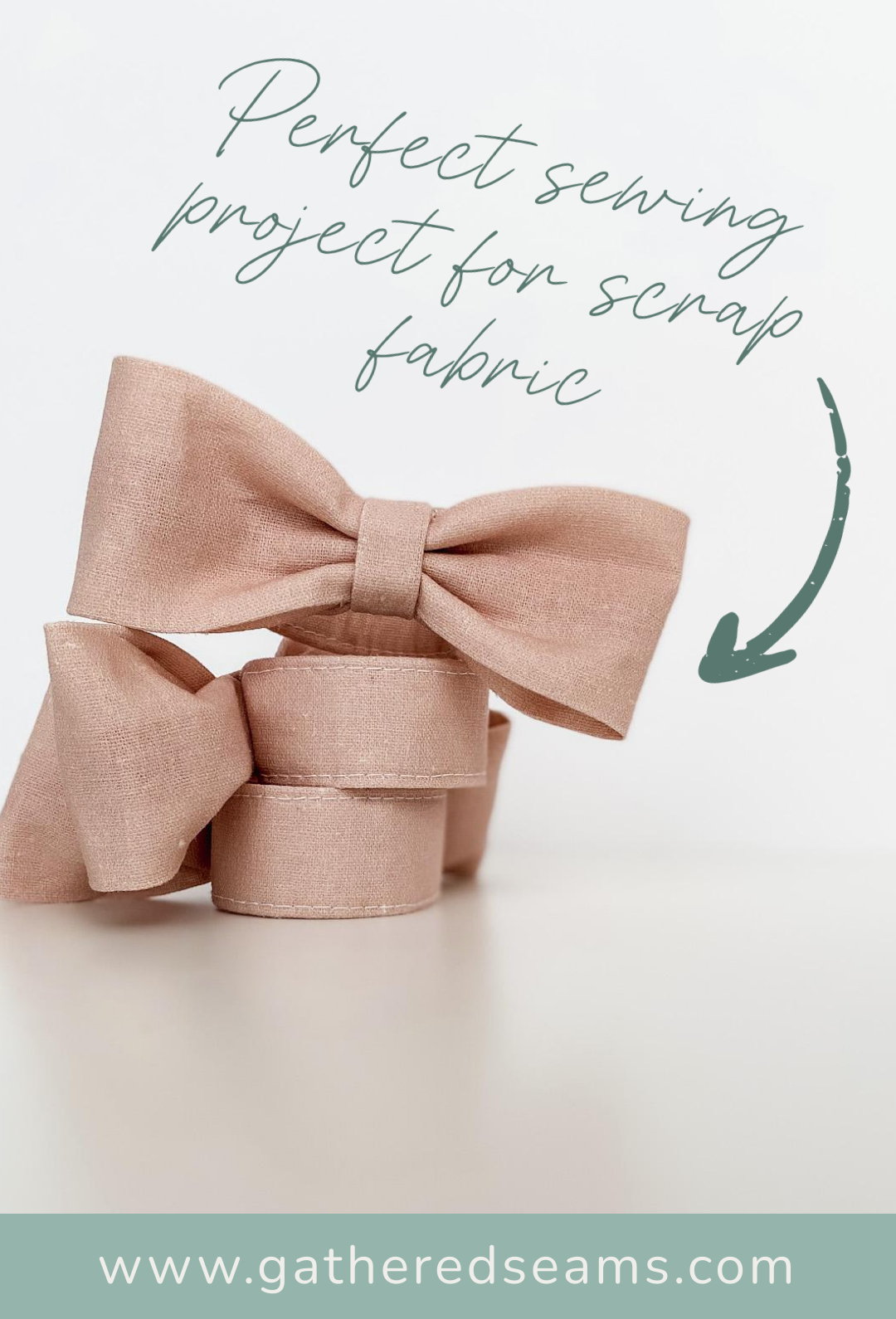 Bow napkin rings using scrap fabric