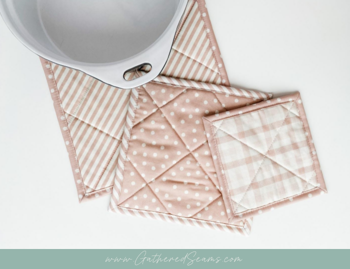 Hot pad set to sew and sell