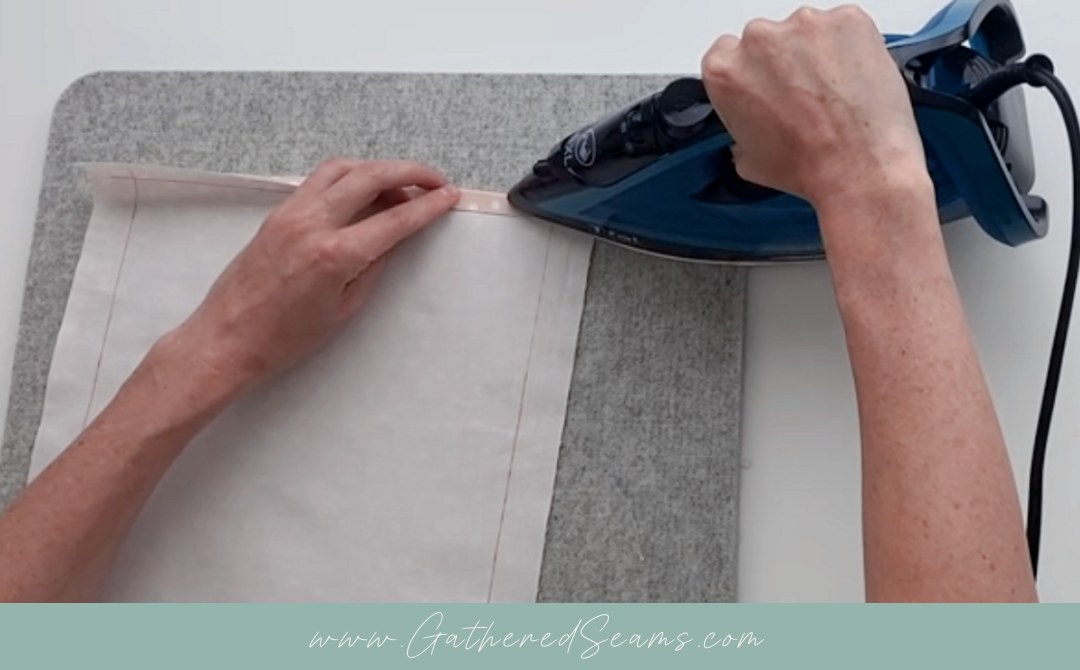 hot pad mitered hem step 2b