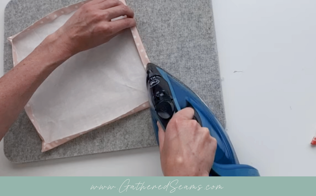 hot pad mitered hem step 6c