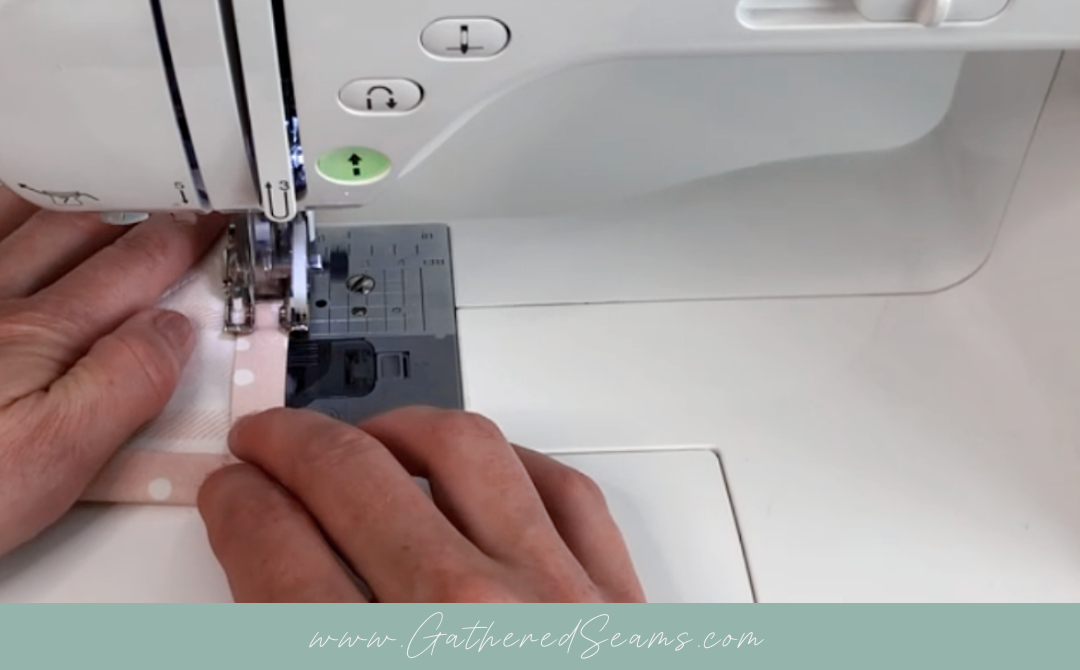 hot pad mitered hem step 9a