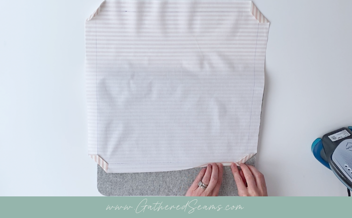 napkin mitered corners step 4a