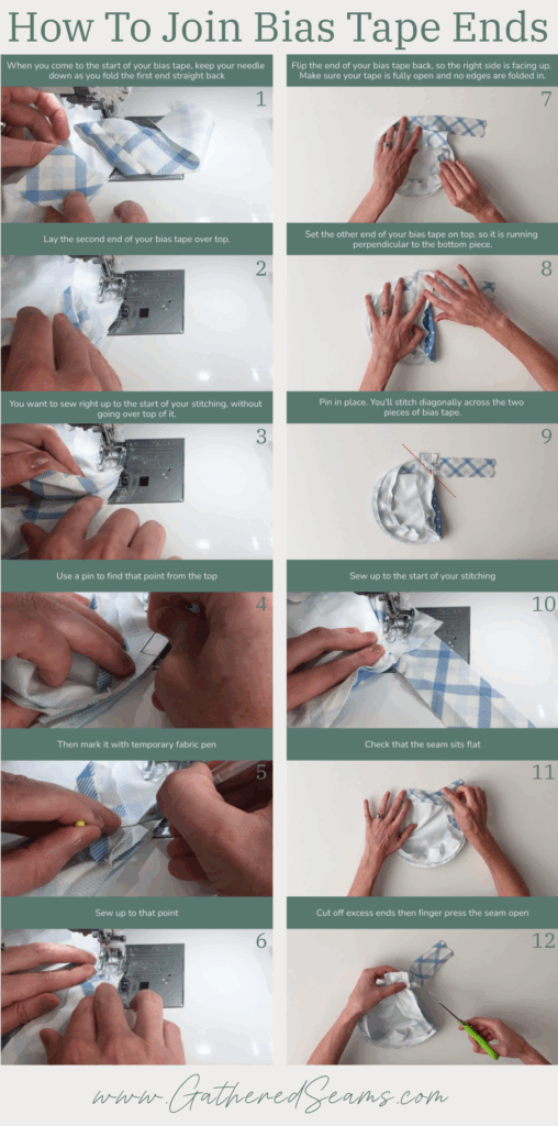 How to join bias tape ends
