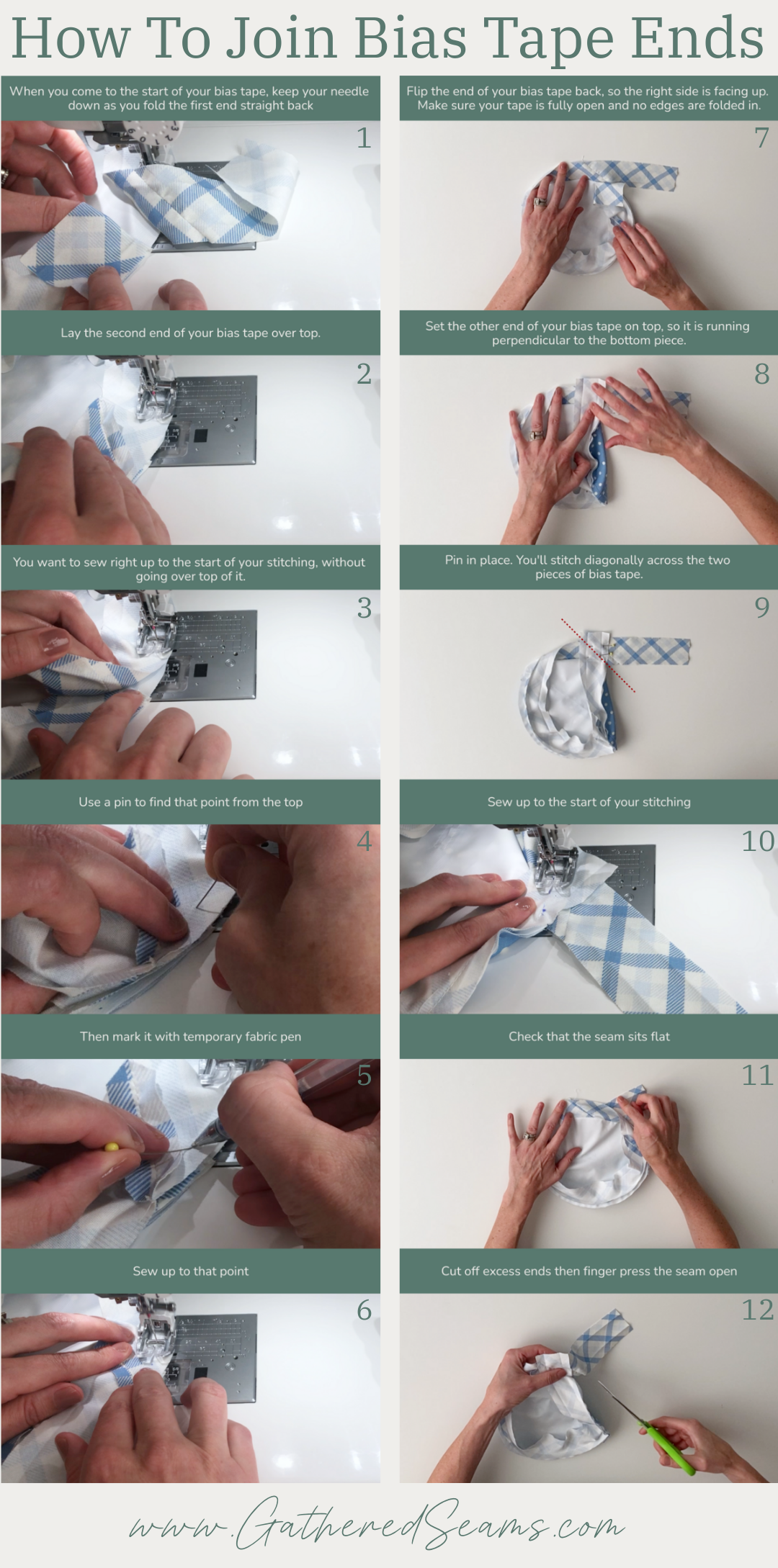 How to join bias tape ends