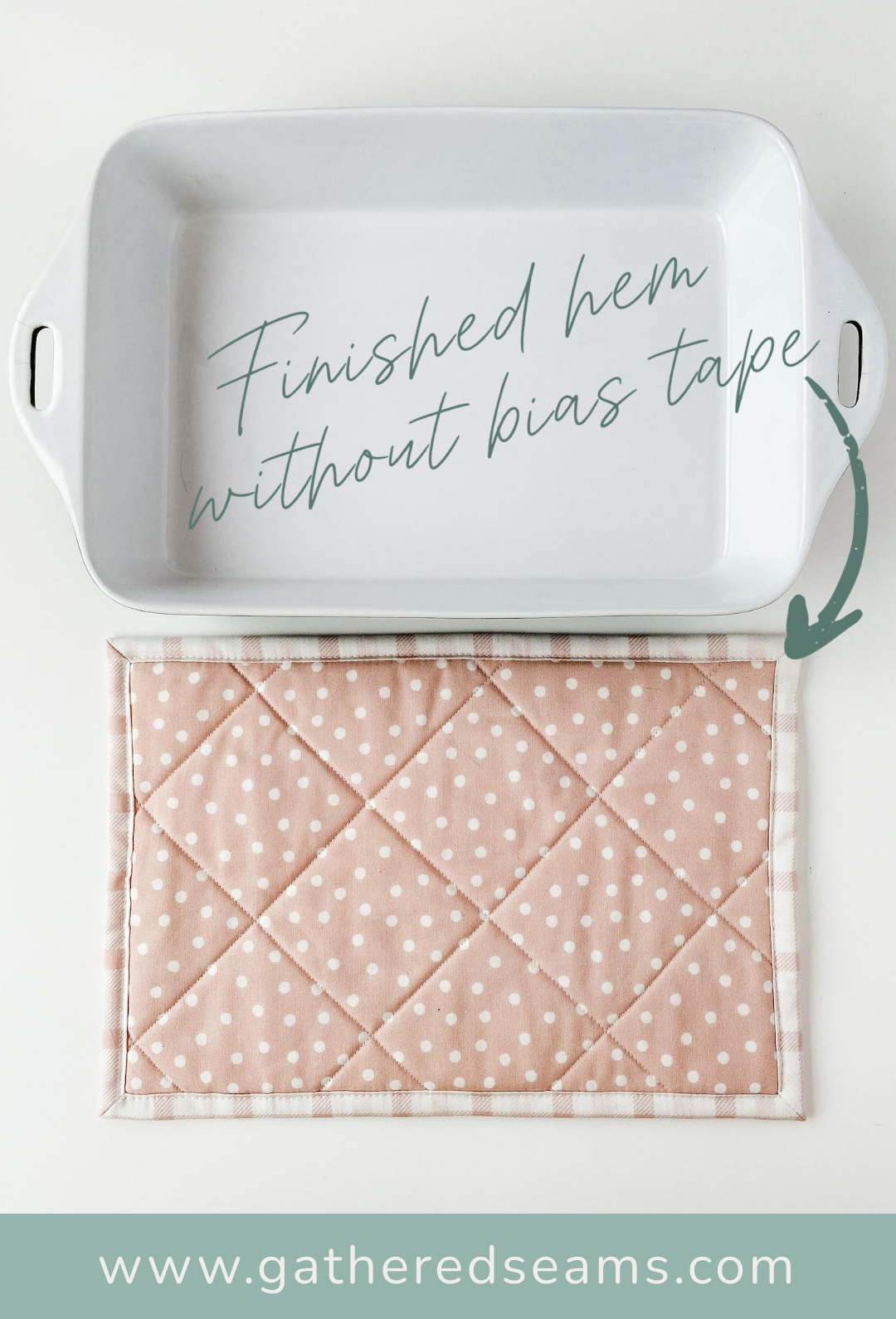 How To Sew a Casserole Hot Pad with a Mitered Hem