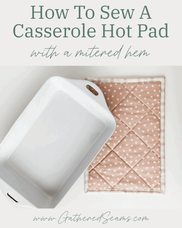 How To Sew a Casserole Hot Pad with a Mitered Hem