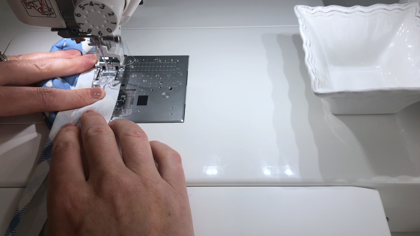 sew bias tape to first side