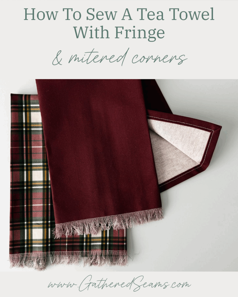 How To Sew A Tea Towel with Fringe