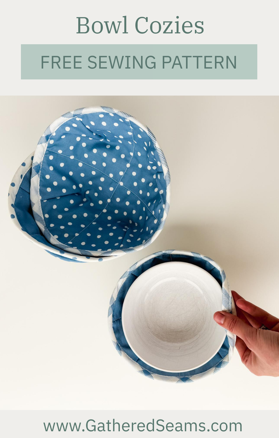 Bowl cozy free sewing pattern