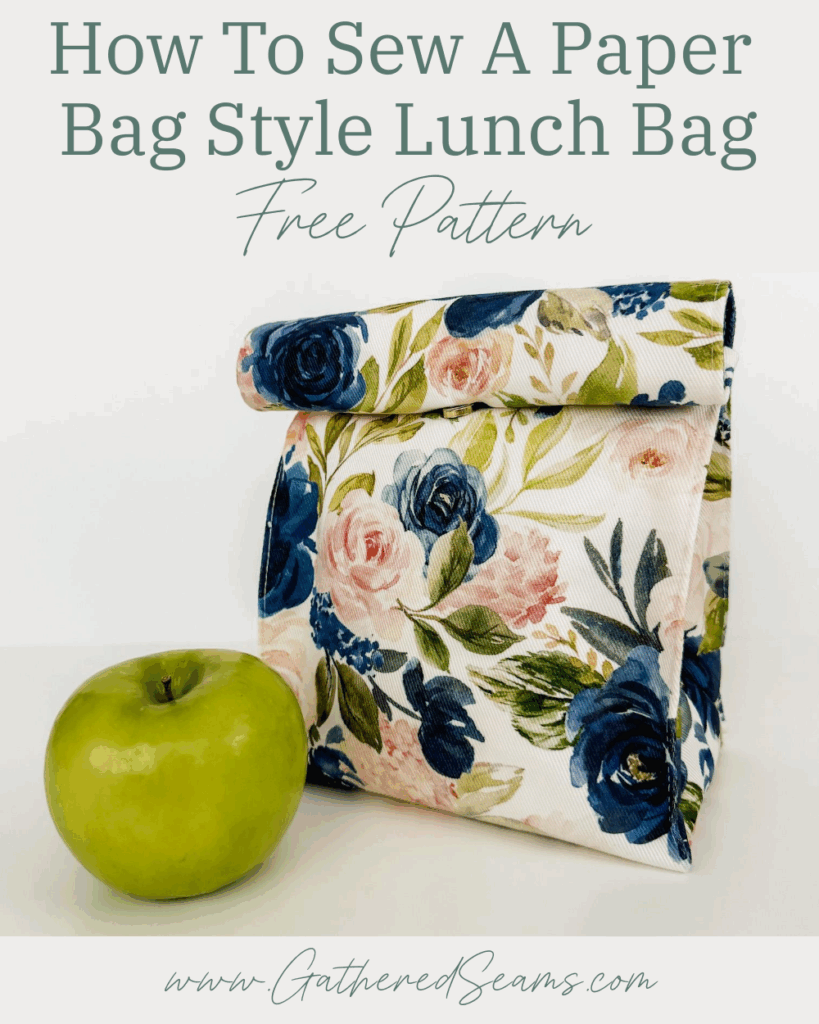 How To Sew a Paper Bag Style Lunch Bag | Free Pattern