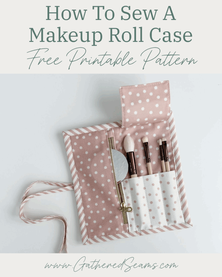 How To Sew A Makeup Roll Case | Free Printable Pattern