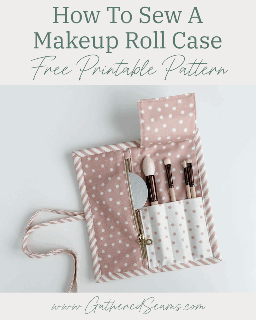How To Sew A Makeup Roll Case | Free Printable Pattern