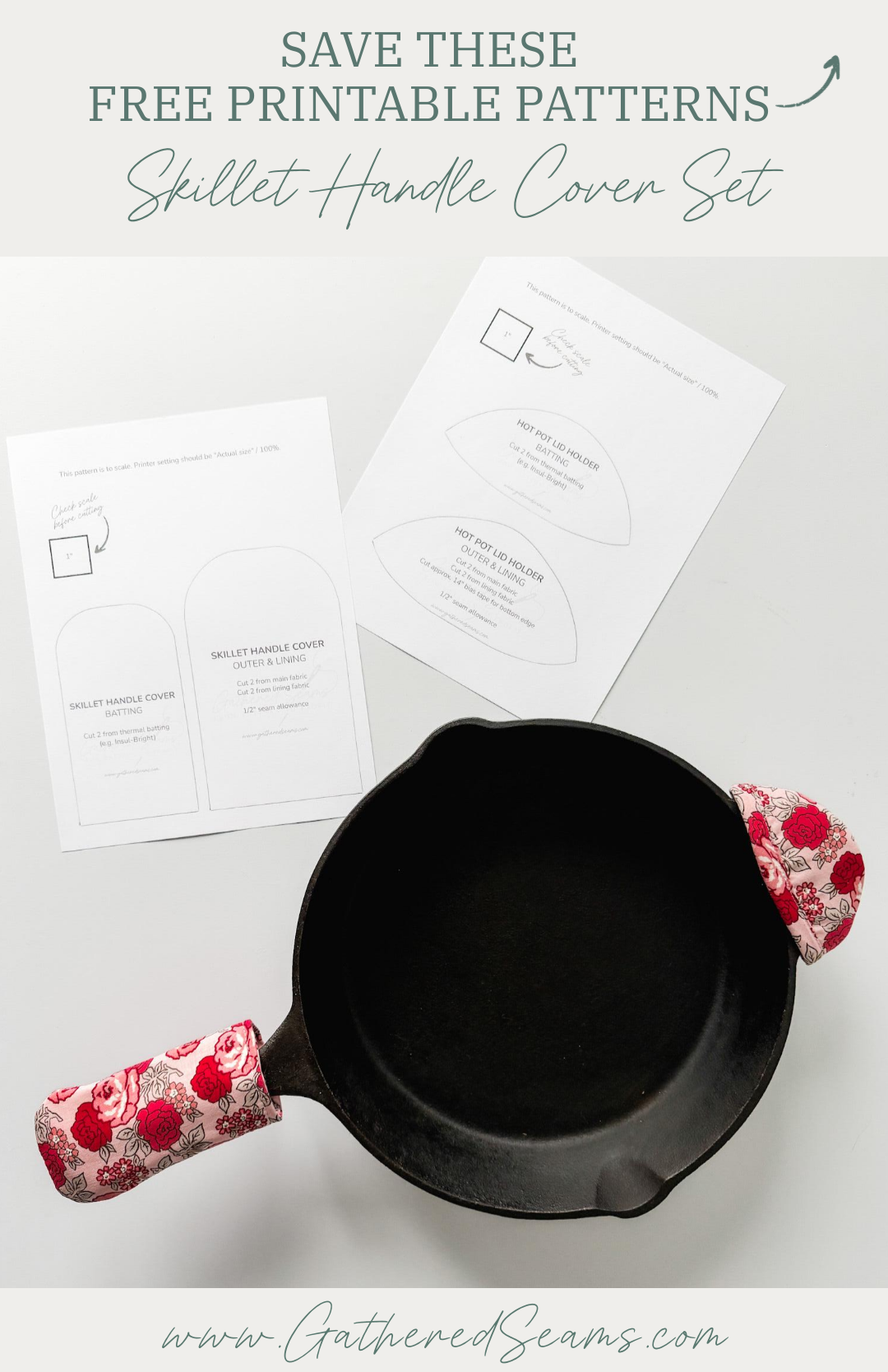 How To Sew a Cast Iron Skillet Handle Cover Set