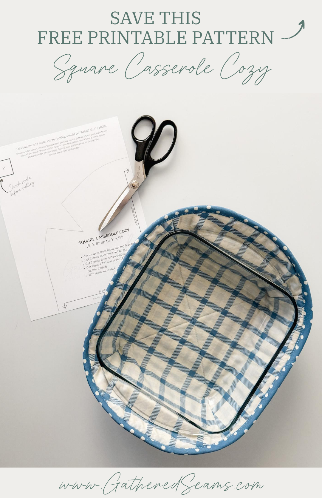 How To Sew a Square Casserole Cozy | Free Pattern