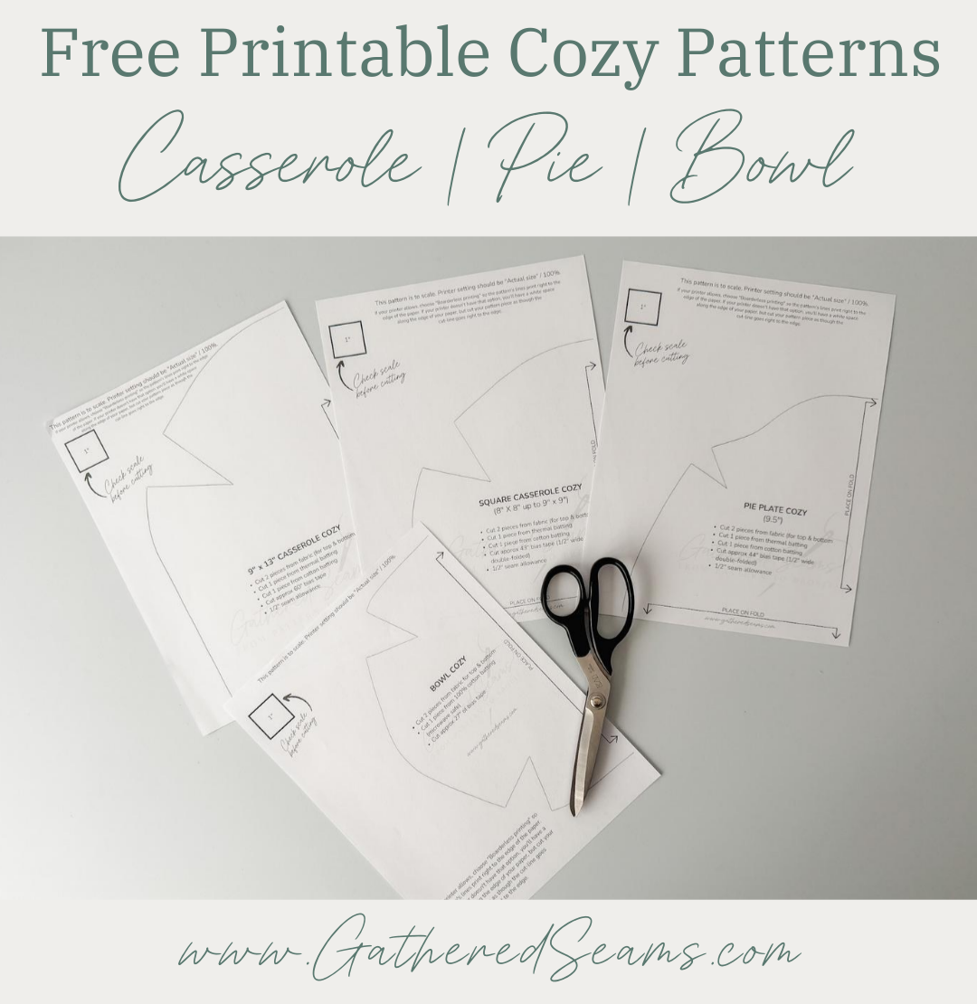 Free Sewing Patterns for Casserole, Pie & Bowl Cozies