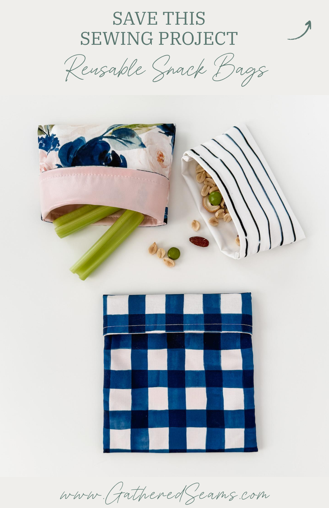 How to sew reusable snack bags (with fold-over tops)