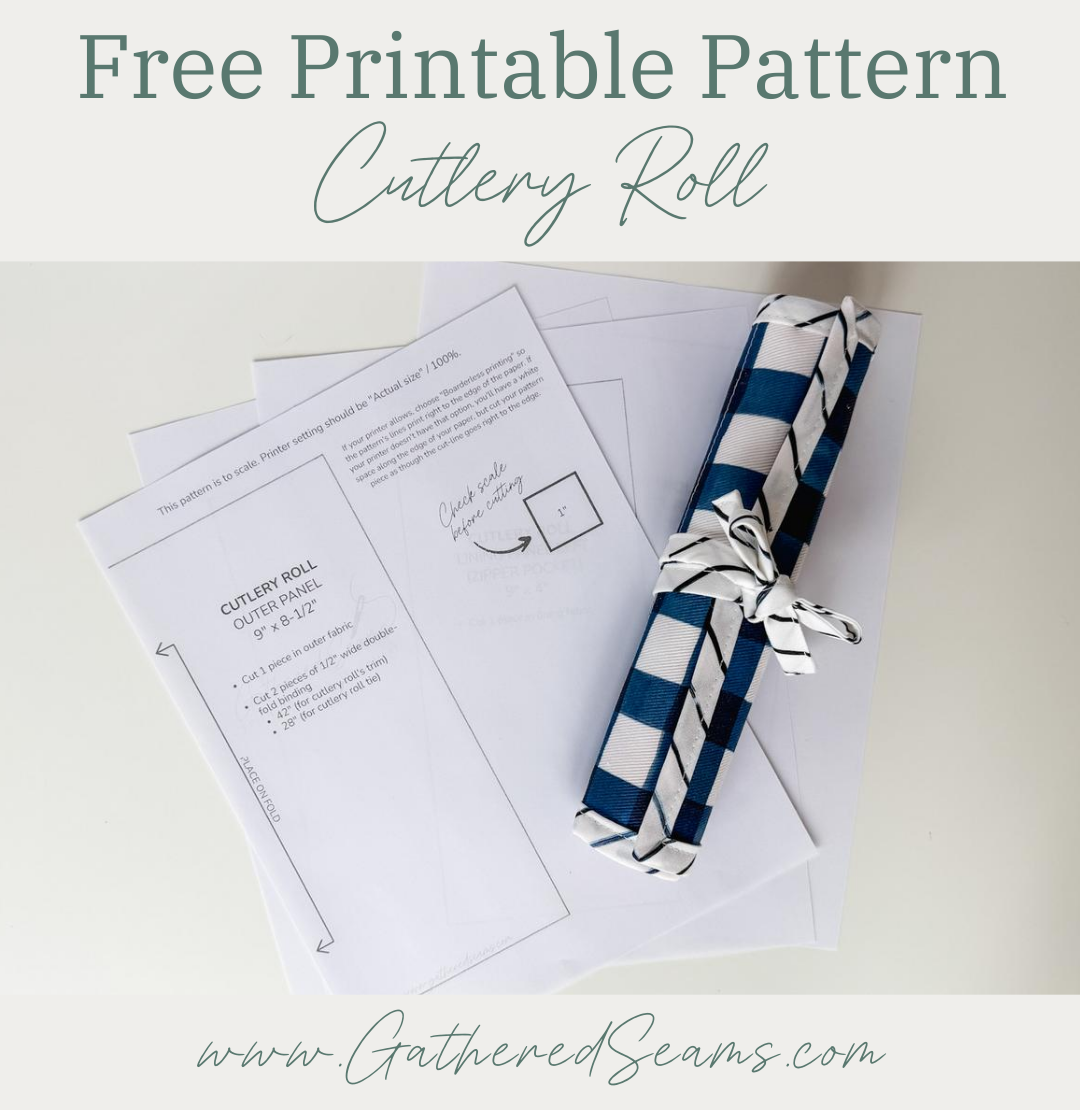 Free printable patterns for a reusable lunch set