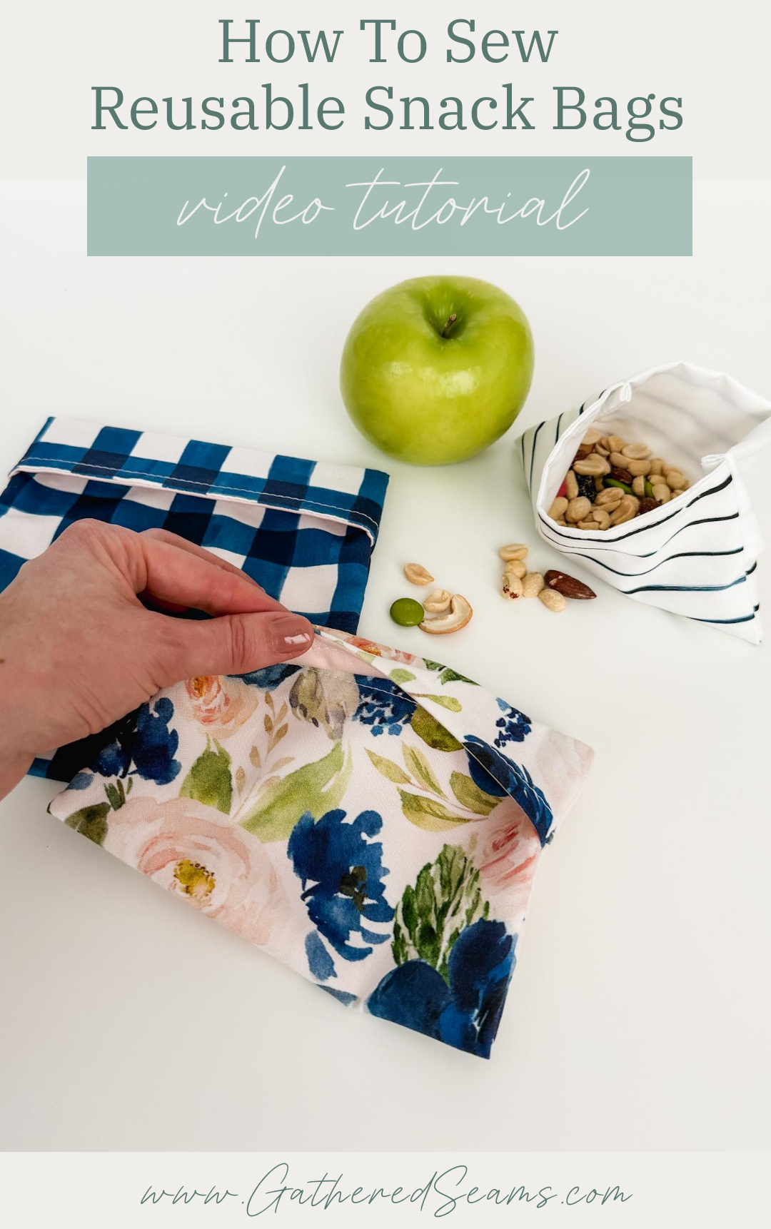 How to sew reusable snack bags (with fold-over tops)
