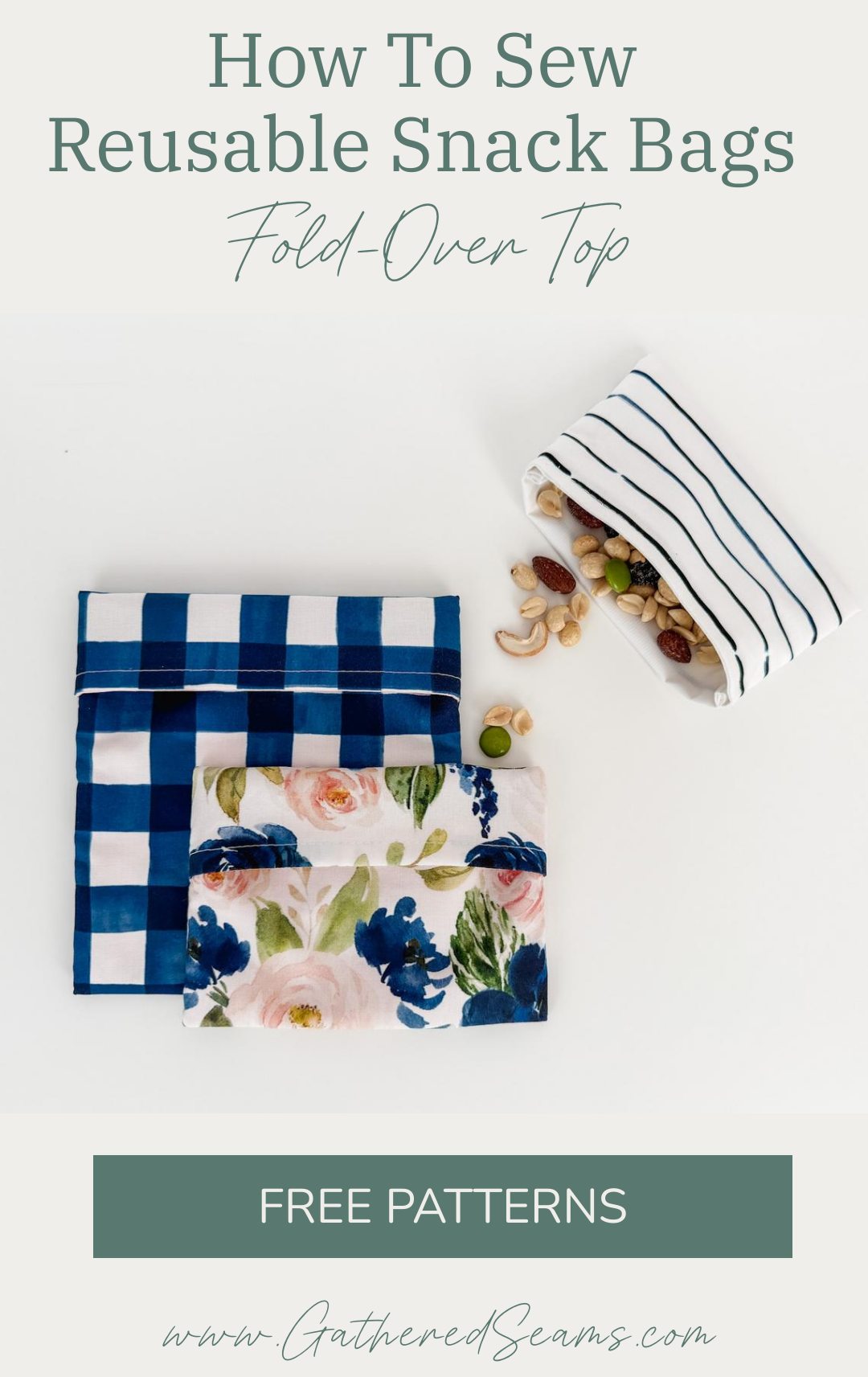 How to sew reusable snack bags (with fold-over tops)