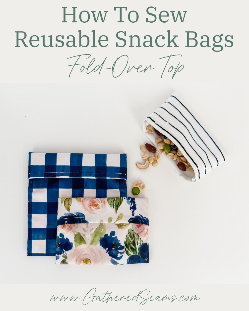 How to sew reusable snack bags (with fold-over tops)