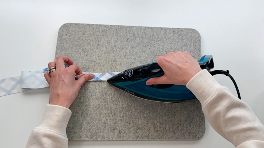 folding bias tape in half