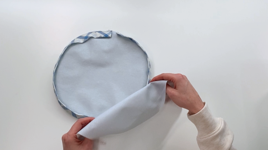 placing right sides together