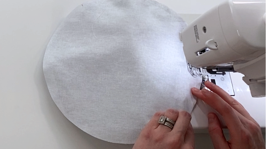 sewing around circle