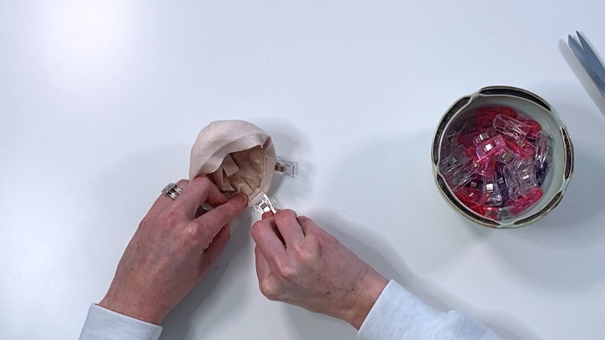 clipping bias tape to outside