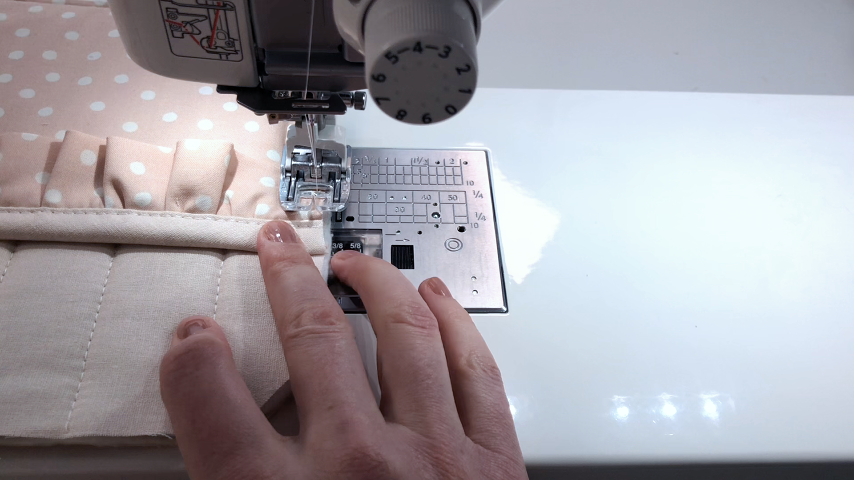 Basting pocket into place