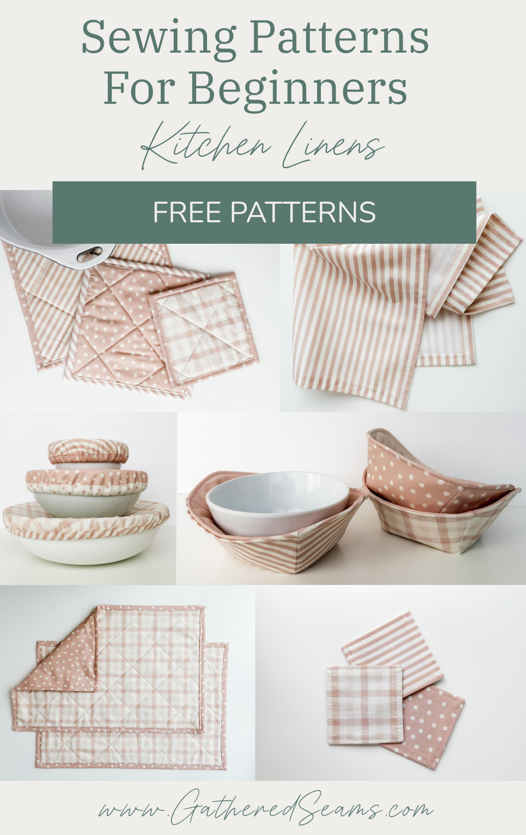 Sewing Patterns for Beginners | Kitchen Linens
