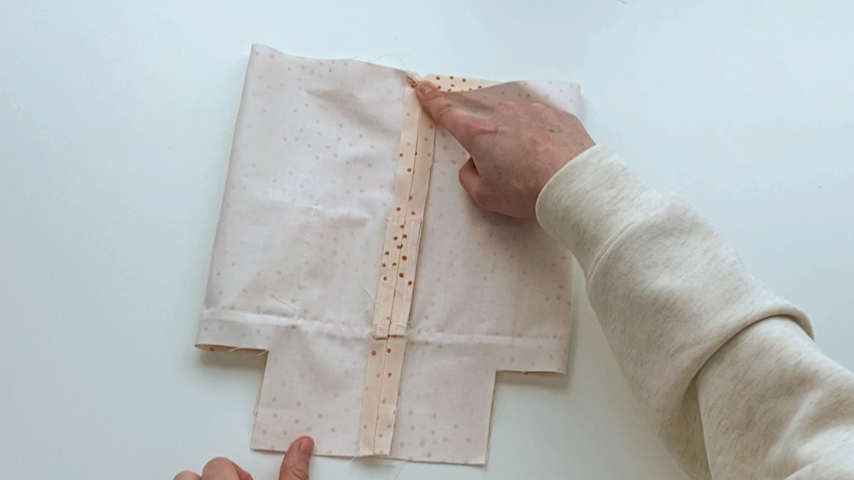 lining up center with seam