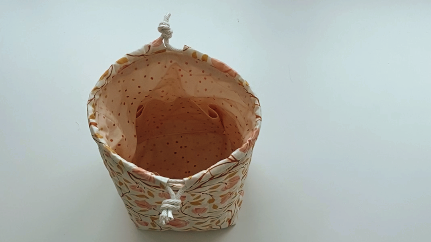 bag finished and open