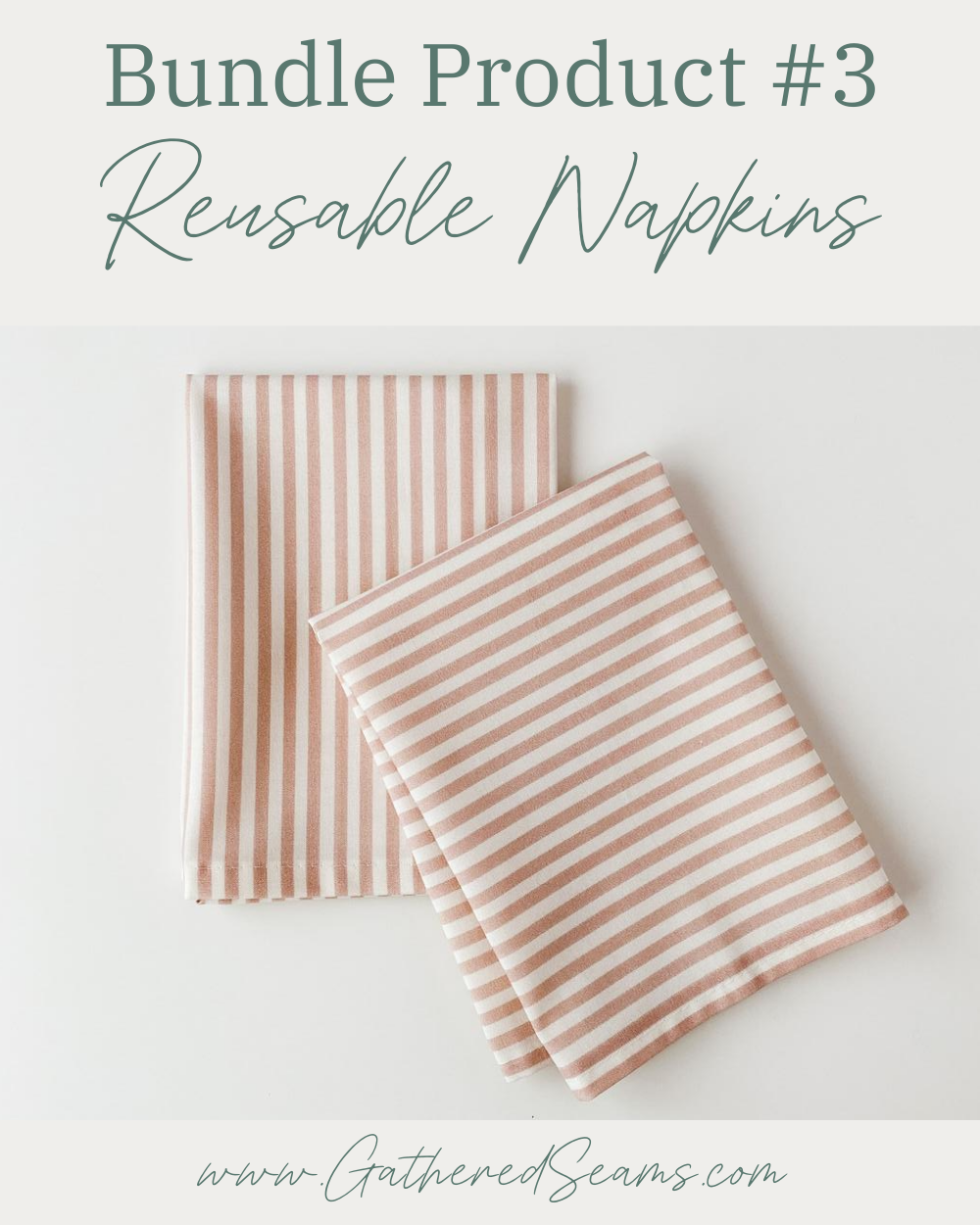Bundle product #3 - reusable napkins