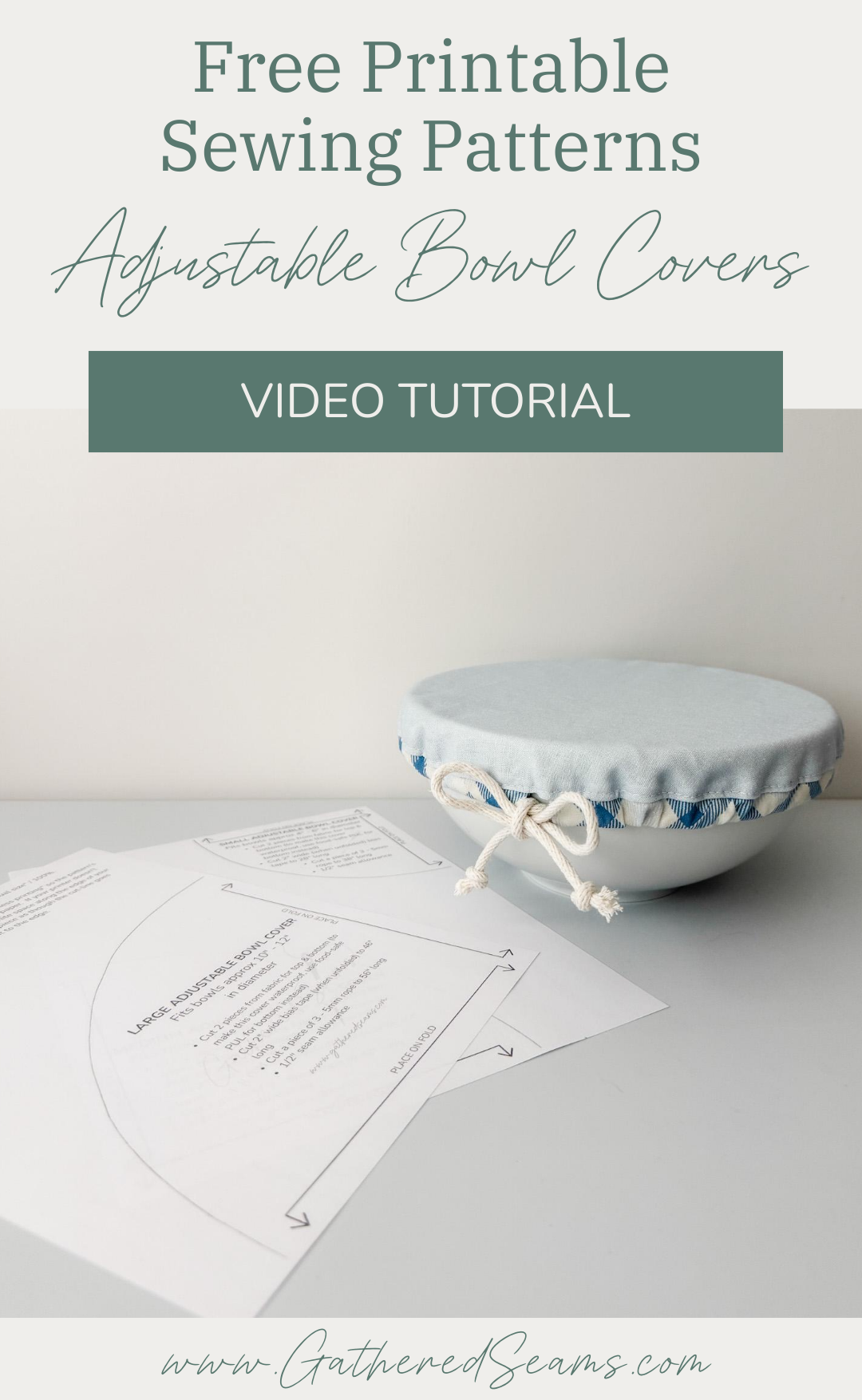 How To Sew Adjustable Bowl Covers | Free Patterns