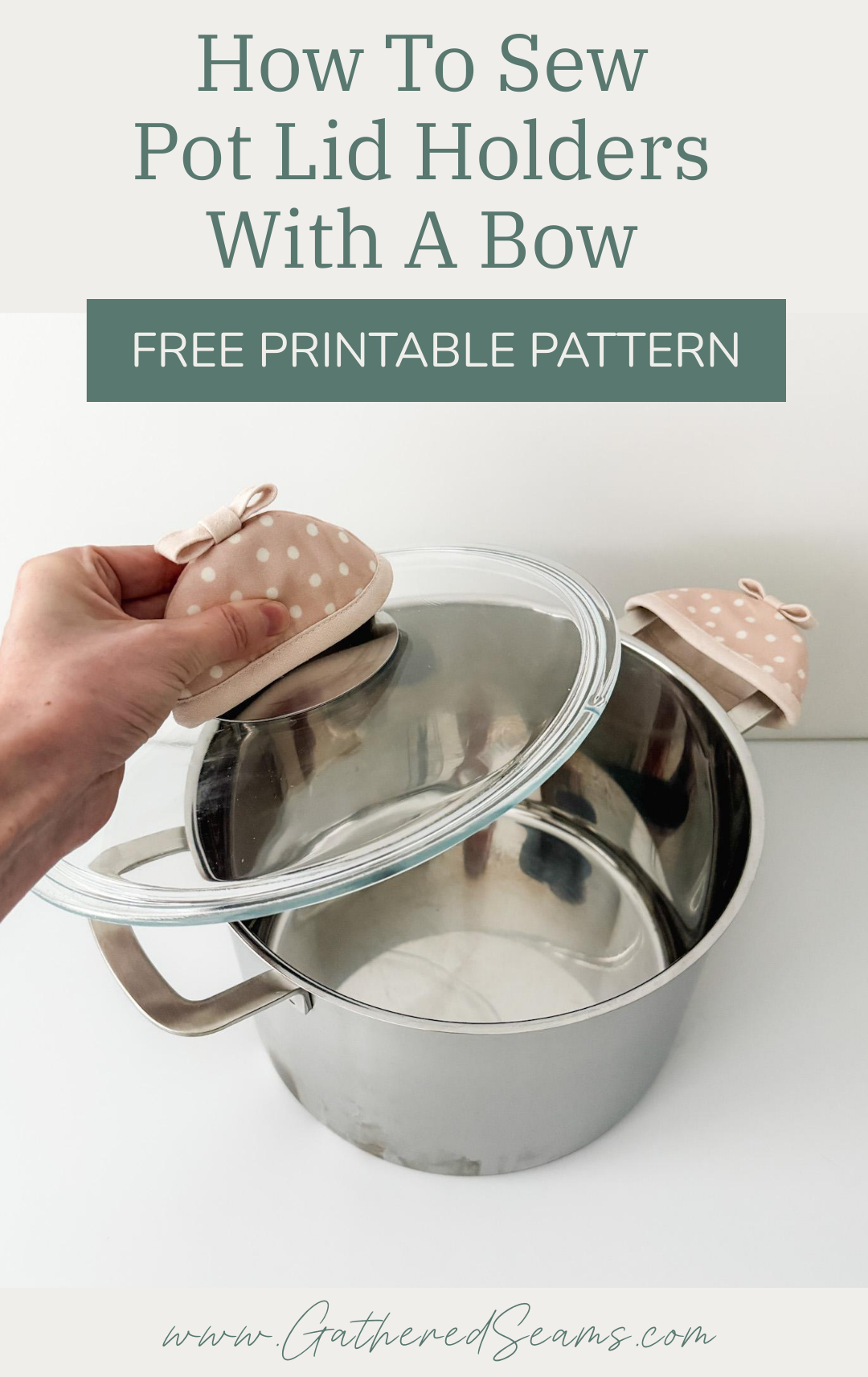 How To Sew Pot Lid Holders with a Bow