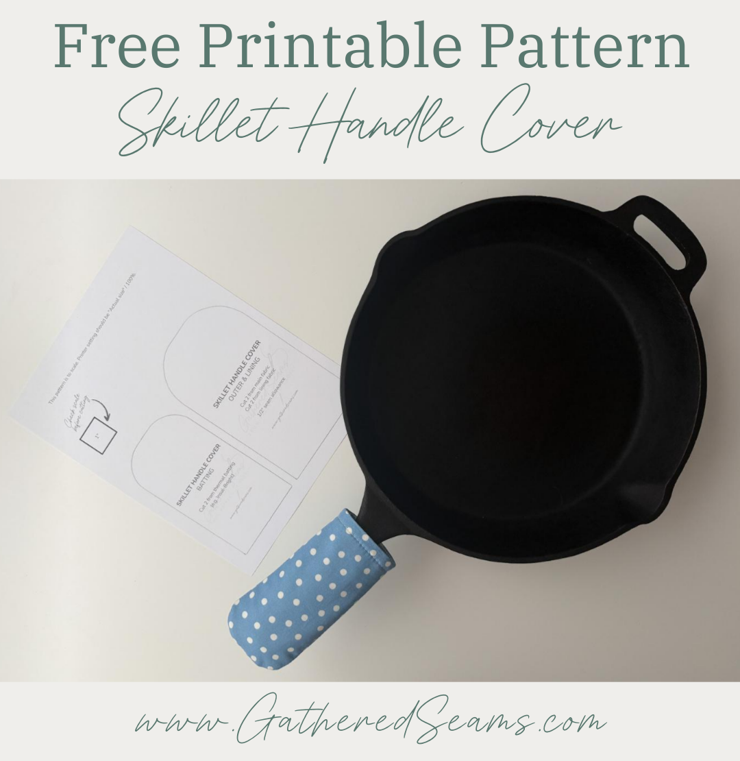 Free printable pattern for a skillet handle cover