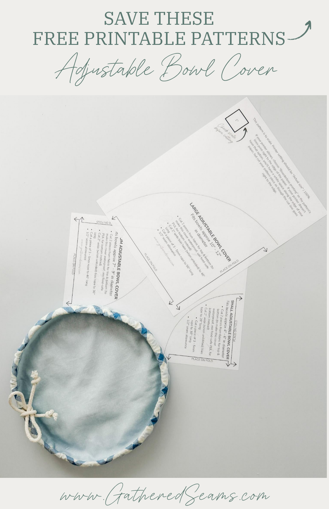 How To Sew Adjustable Bowl Covers | Free Patterns