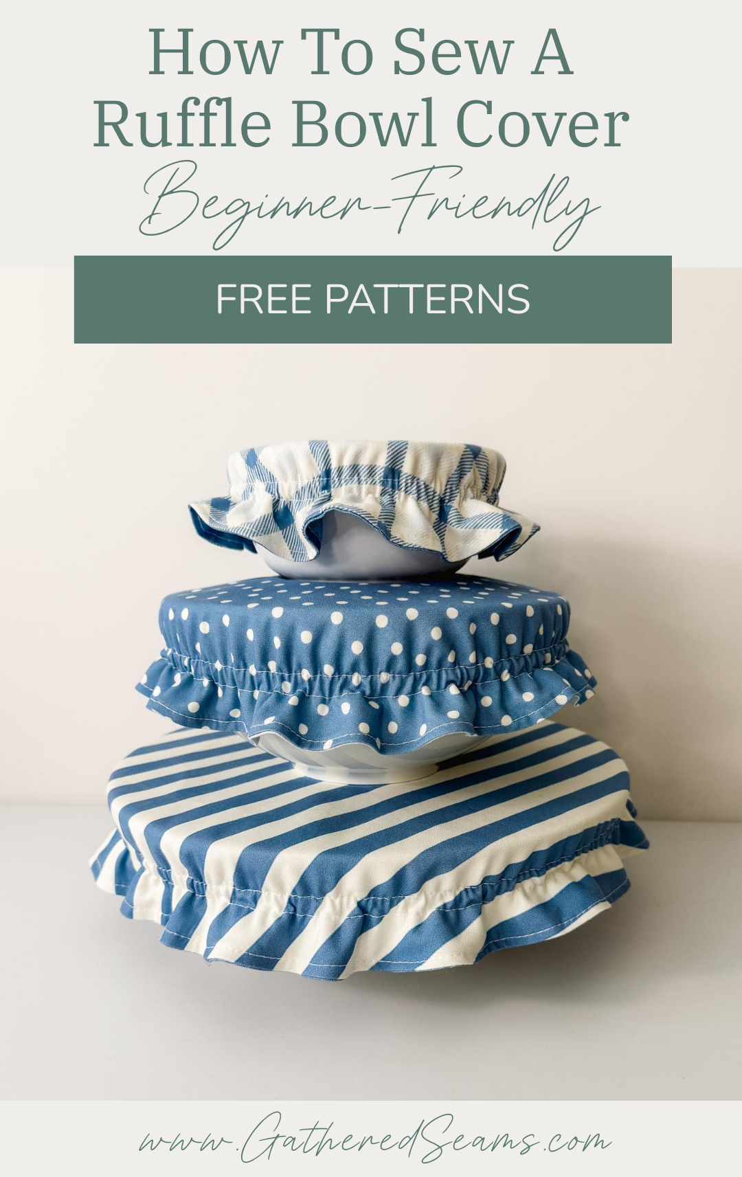 How To Sew a Ruffle Bowl Cover | Free Printable Patter