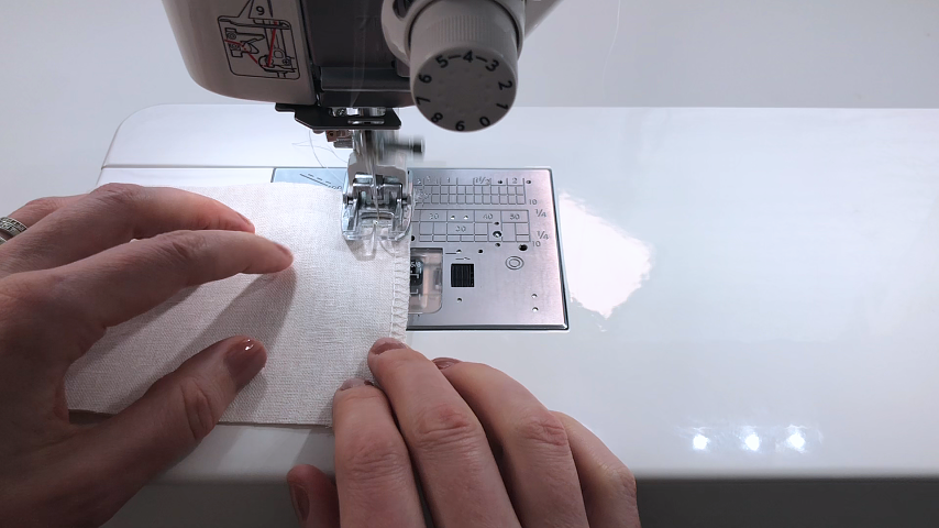 sewing ruffle pieces together