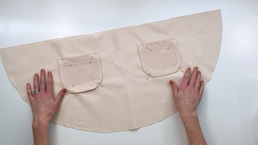 Pinning pockets into place