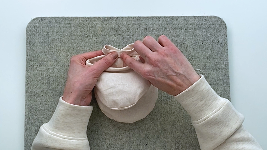 attach center of loop