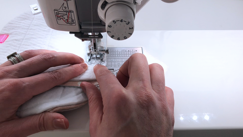 sewing finger piece on