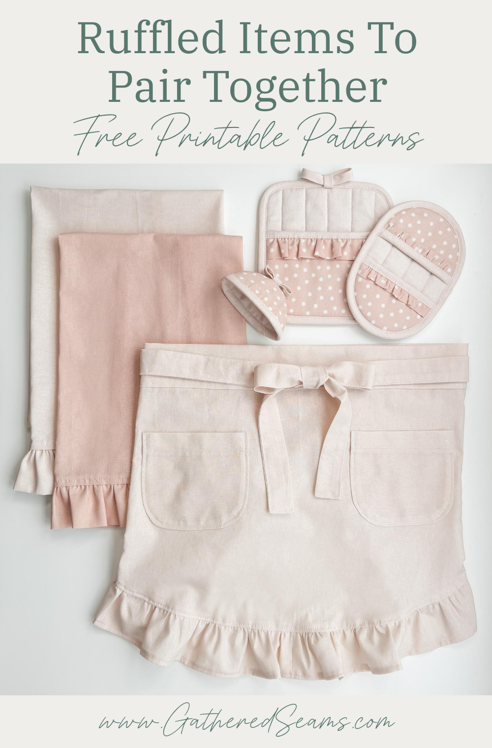 Ruffled products to work with the apron