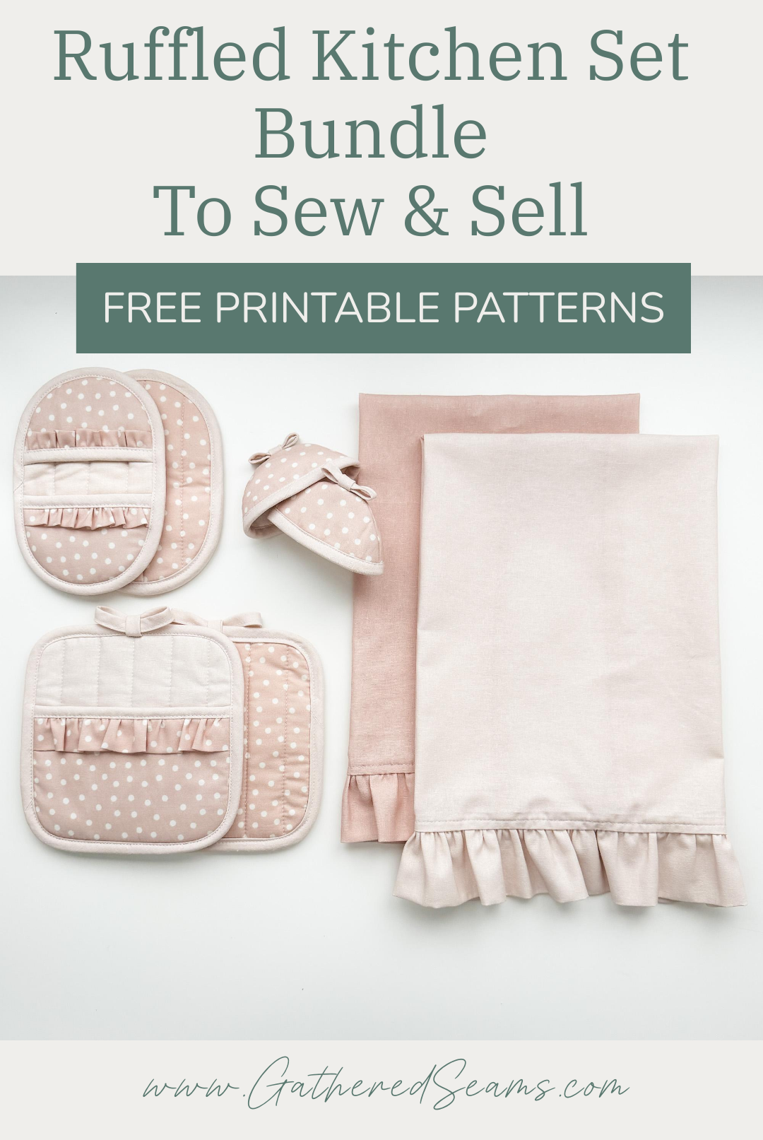 Ruffled Kitchen Set Bundle to Sew & Sell