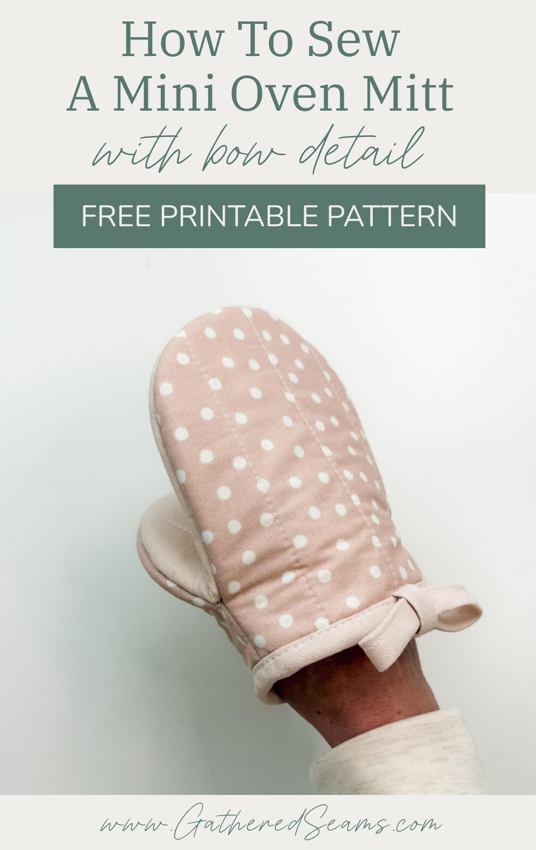 How To Sew a Mini Oven Mitt | Free Printable Pattern