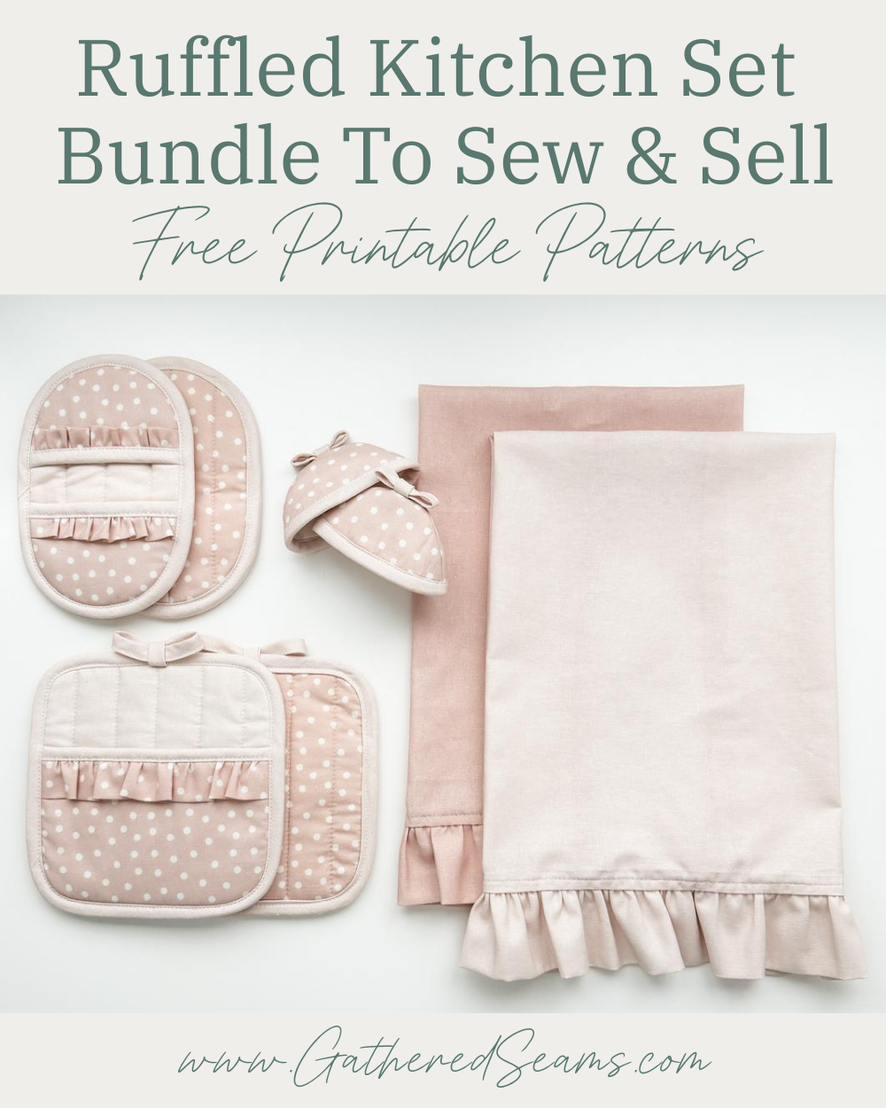 Ruffled Kitchen Set Bundle to Sew & Sell