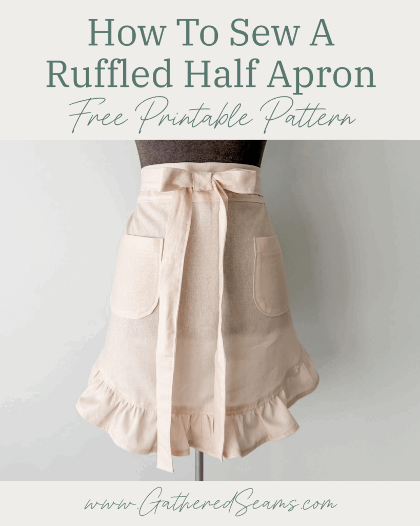 How To Sew a Ruffled Half Apron | Free Printable Pattern