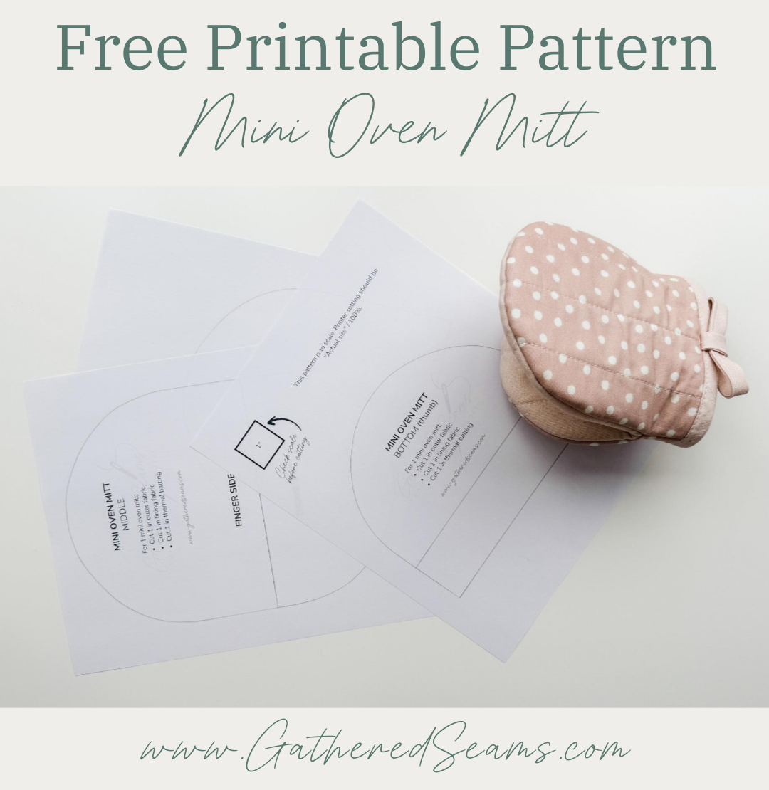 How To Sew a Mini Oven Mitt | Download the Printable Pattern