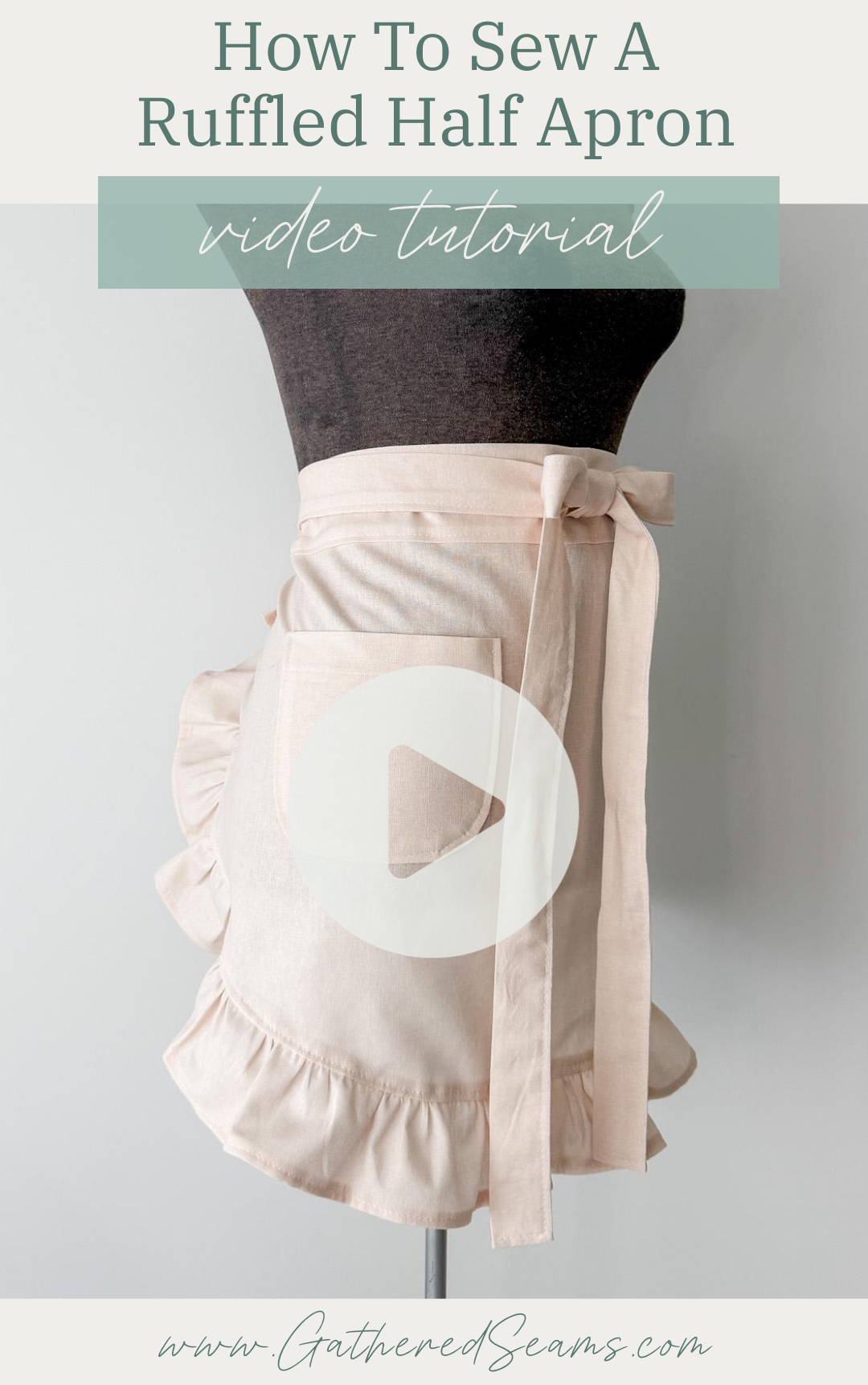 How To Sew a Ruffled Half Apron | Video